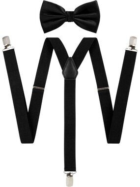 Men's Adjustable Suspenders and Bow Tie Set for Formal Wear